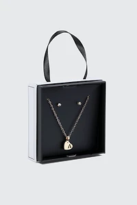 Initial A Heart Jewelry Set