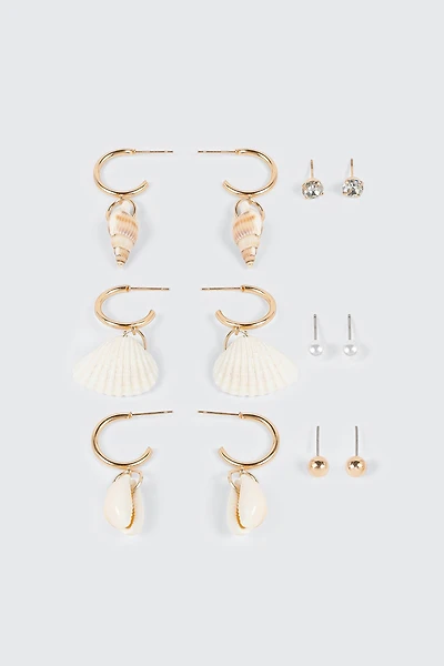 Ensemble de boucles d'oreilles mixtes