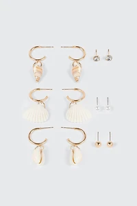 Ensemble de boucles d'oreilles mixtes