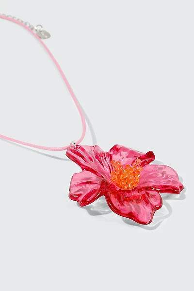 Hibiscus Pendant Necklace