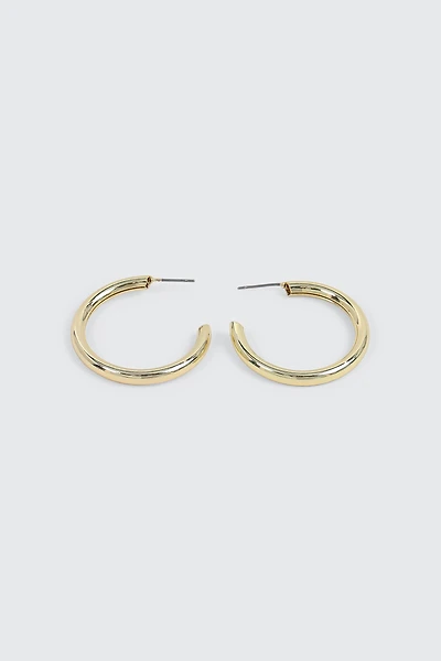 14K Gold Plated Tubular Hoops