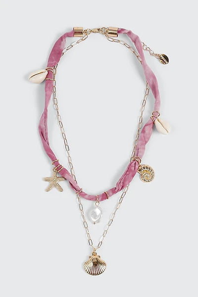 Shell Charm Layered Necklace