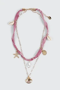 Shell Charm Layered Necklace
