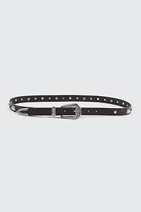 Western Studded Skinny Belt