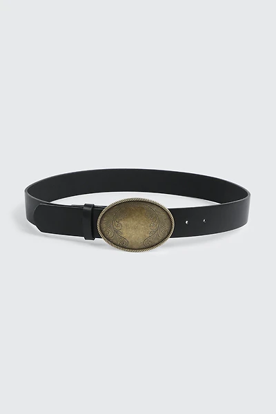 Western Oval Buckle Belt