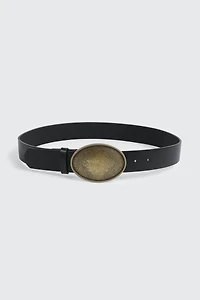 Western Oval Buckle Belt