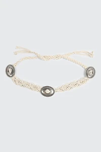 Ceinture tressée avec médaillons