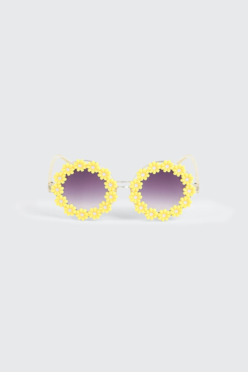 Lunettes de soleil rondes marguerites