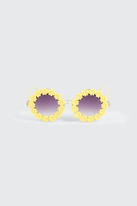 Lunettes de soleil rondes marguerites