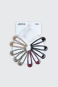 10-Pack Hair Snap Clips