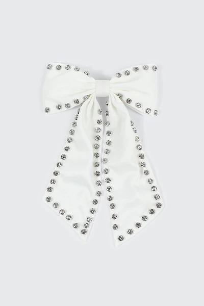 Bow Barrette with Crystals