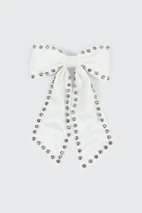 Bow Barrette with Crystals
