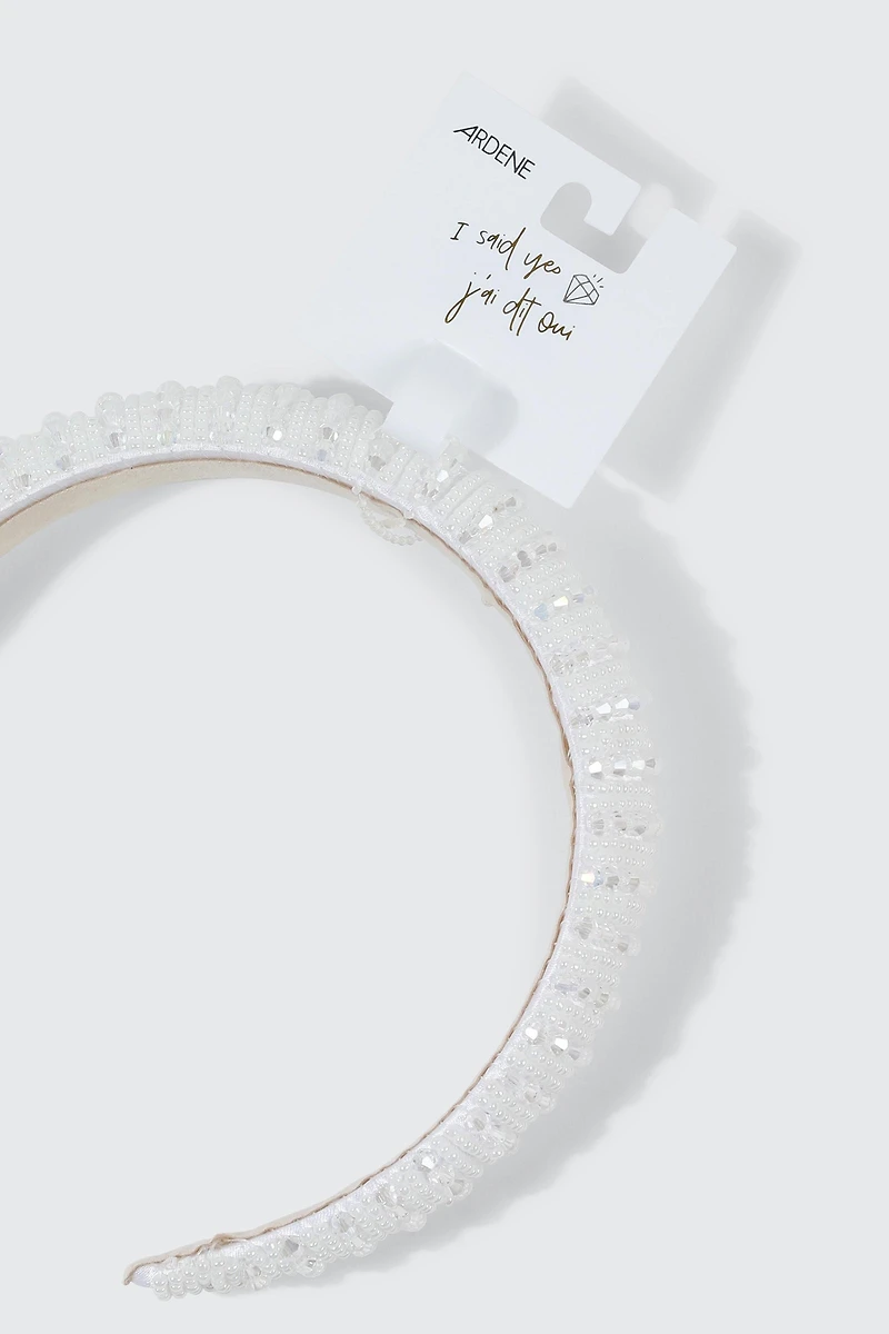 Bridal Beaded Woven Headband