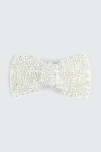 Barrette boucle ornée de fausses perles
