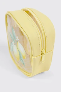 Lemon Print Cosmetic Bag