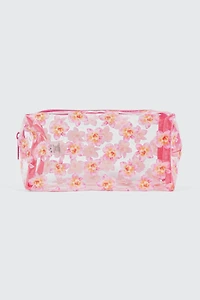 Hibiscus Print Cosmetic Bag