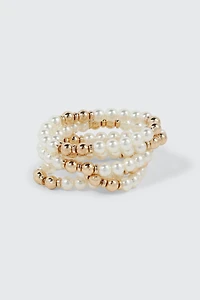 3-Pack Faux Pearl Bracelets