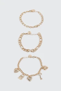 3 Pack Charm Bracelets