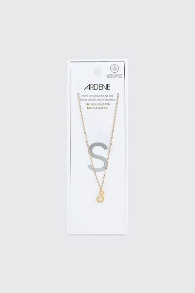 14K Gold Plated Initial S Necklace