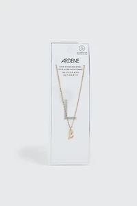 Collier initiale L plaqué or 14K