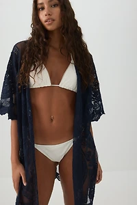 Floral Embroidered Cover Up
