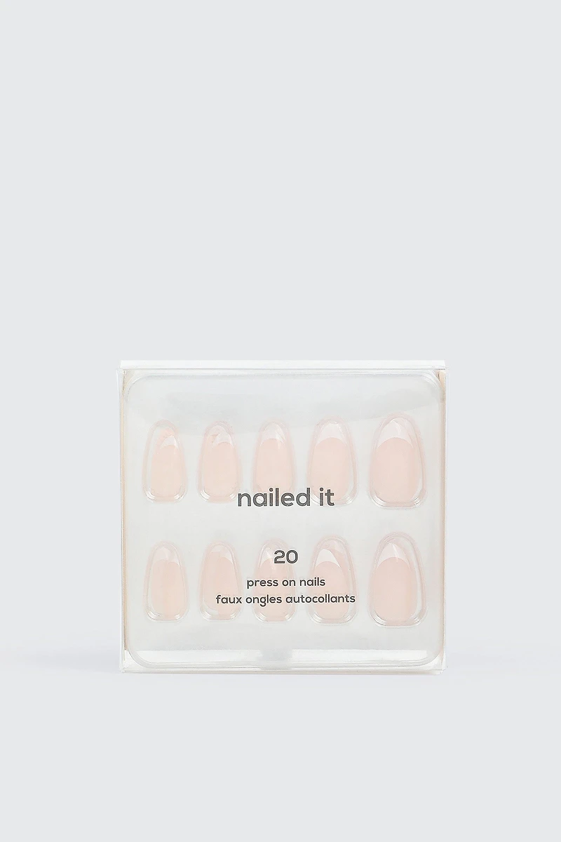 20-Pack Fake Nails French Tip