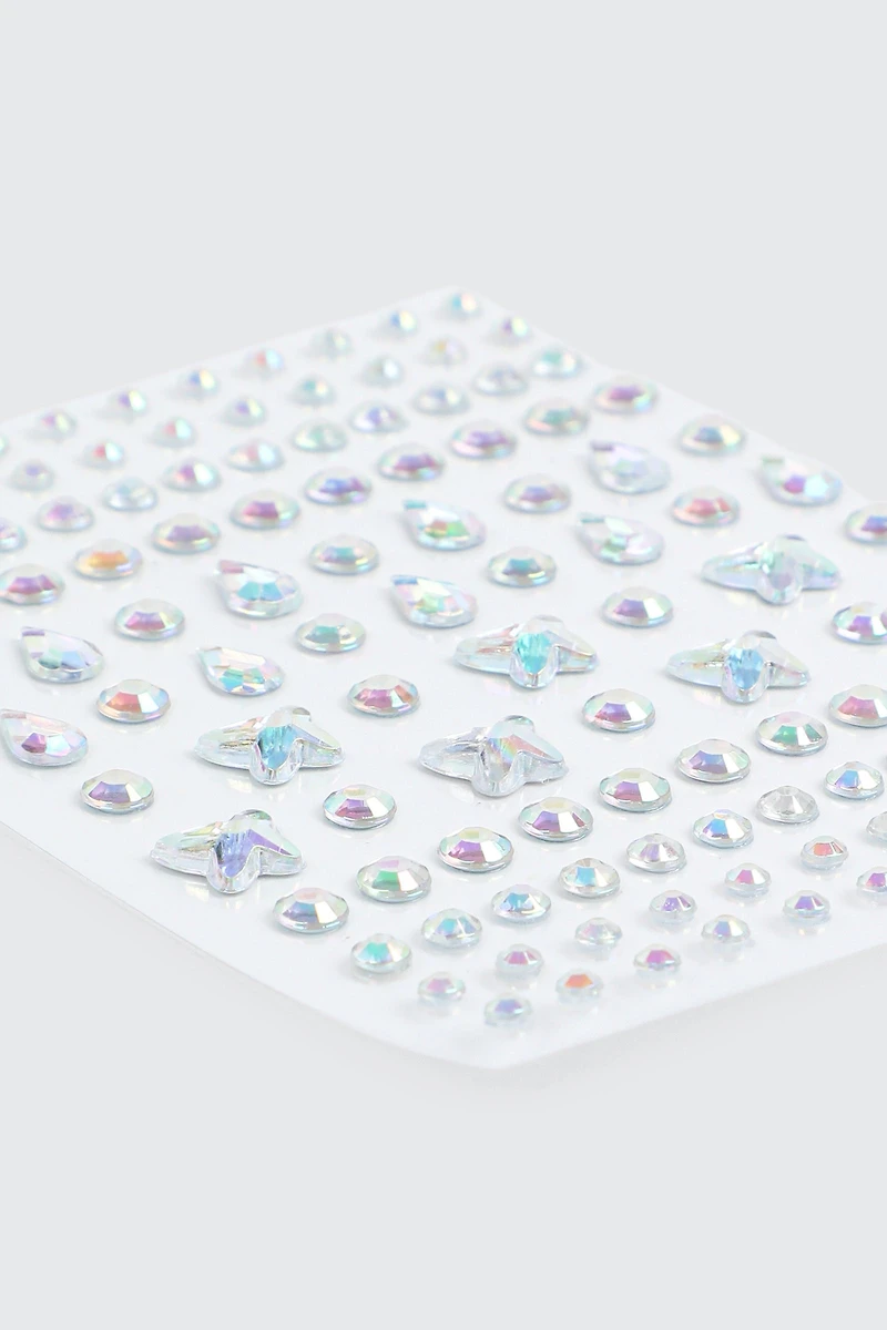 Iridescent Face Gems Pack - 90 pcs