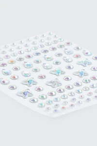 Iridescent Face Gems Pack - 90 pcs