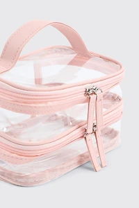 Dual Compartment Cosmetic Bag