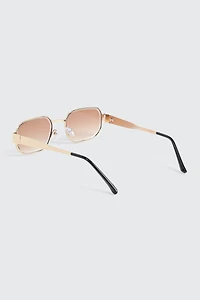 Metal Rectangular Sunglasses