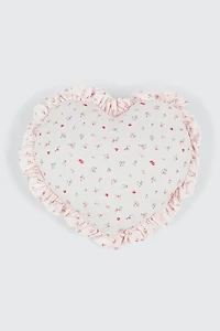 Heart Strawberry Print Pillow