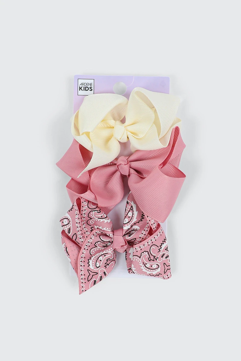 3-Pack Bow Hair Clips