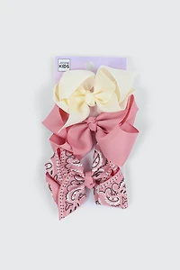 3-Pack Bow Hair Clips