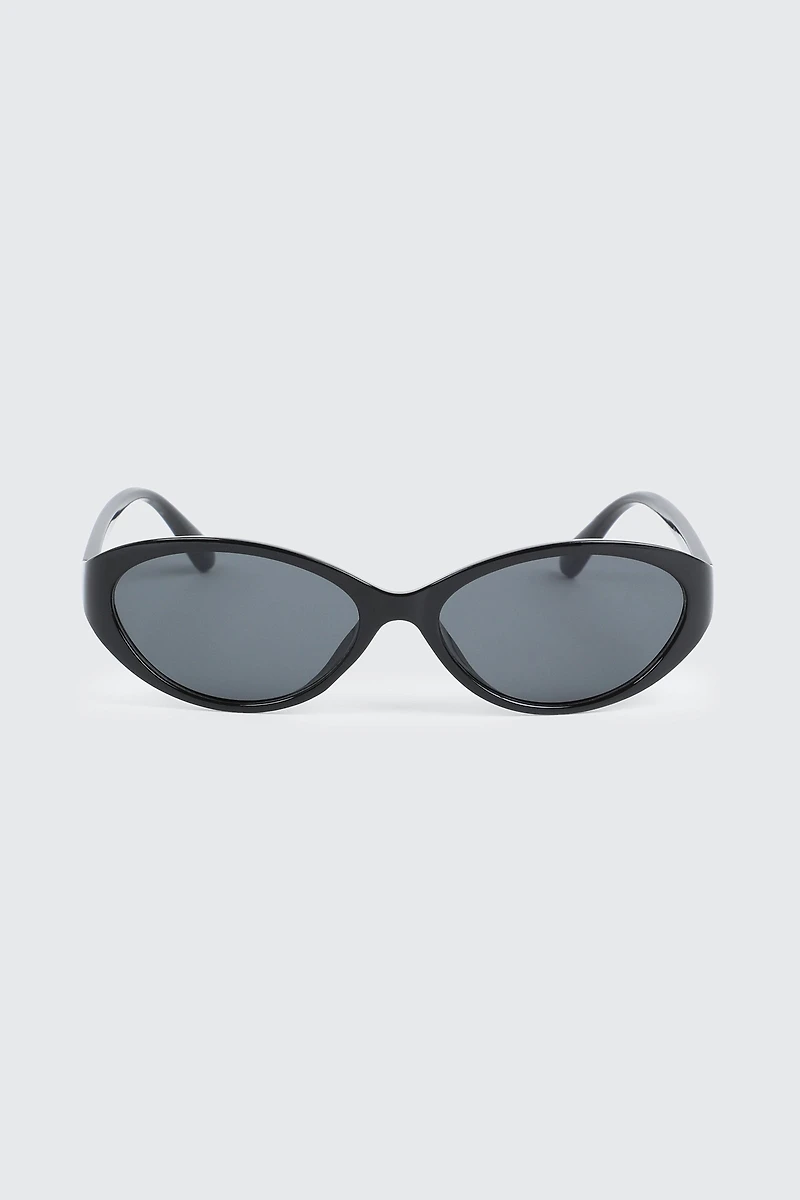 Lunettes de soleil ovales fines