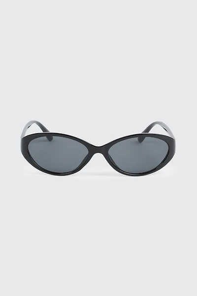 Lunettes de soleil ovales fines
