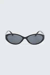 Lunettes de soleil ovales fines