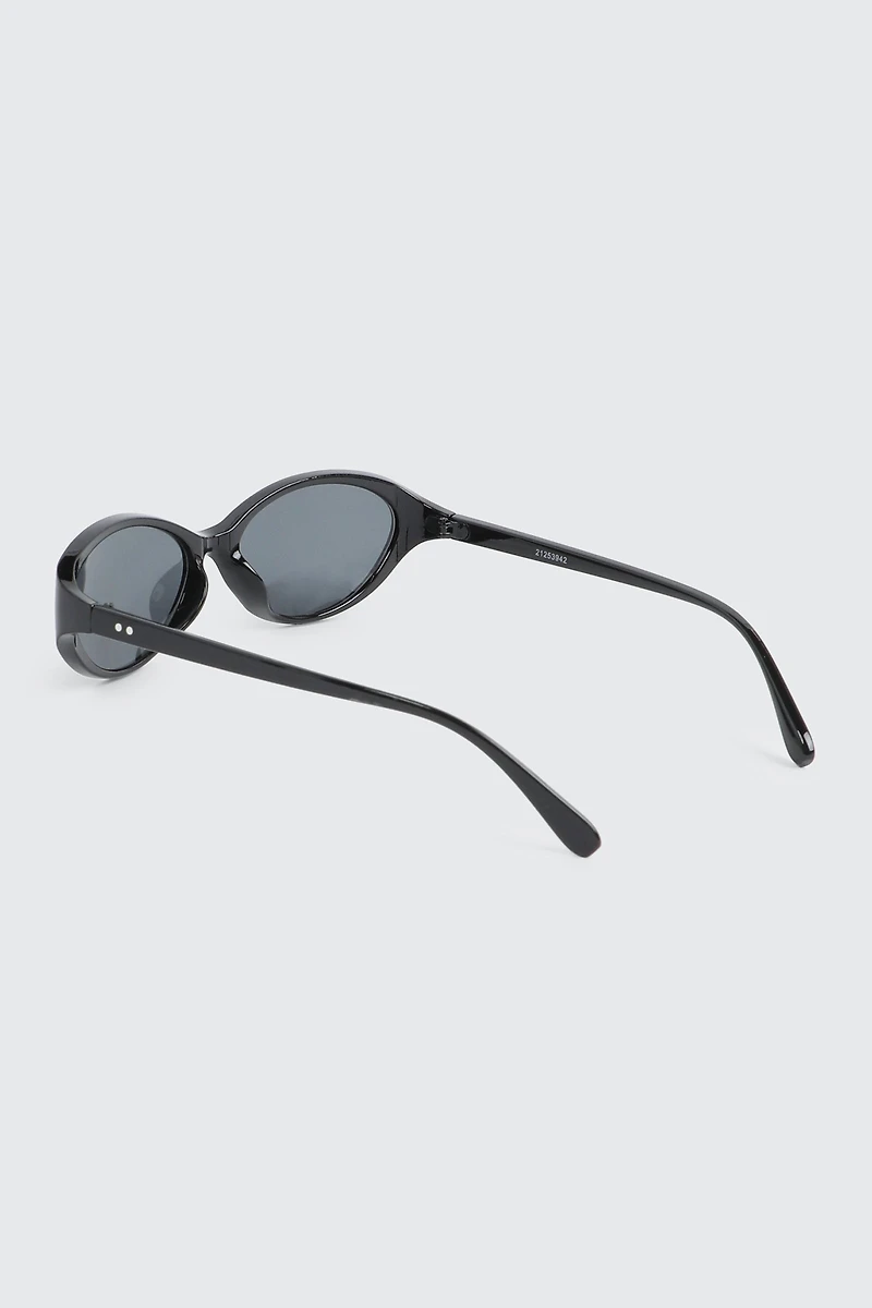 Lunettes de soleil ovales fines