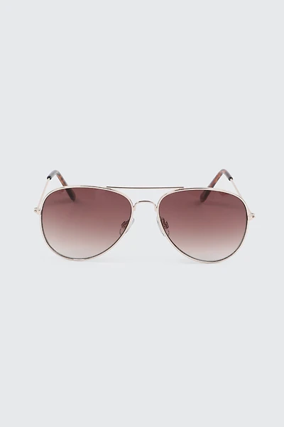 Metal Aviator Sunglasses