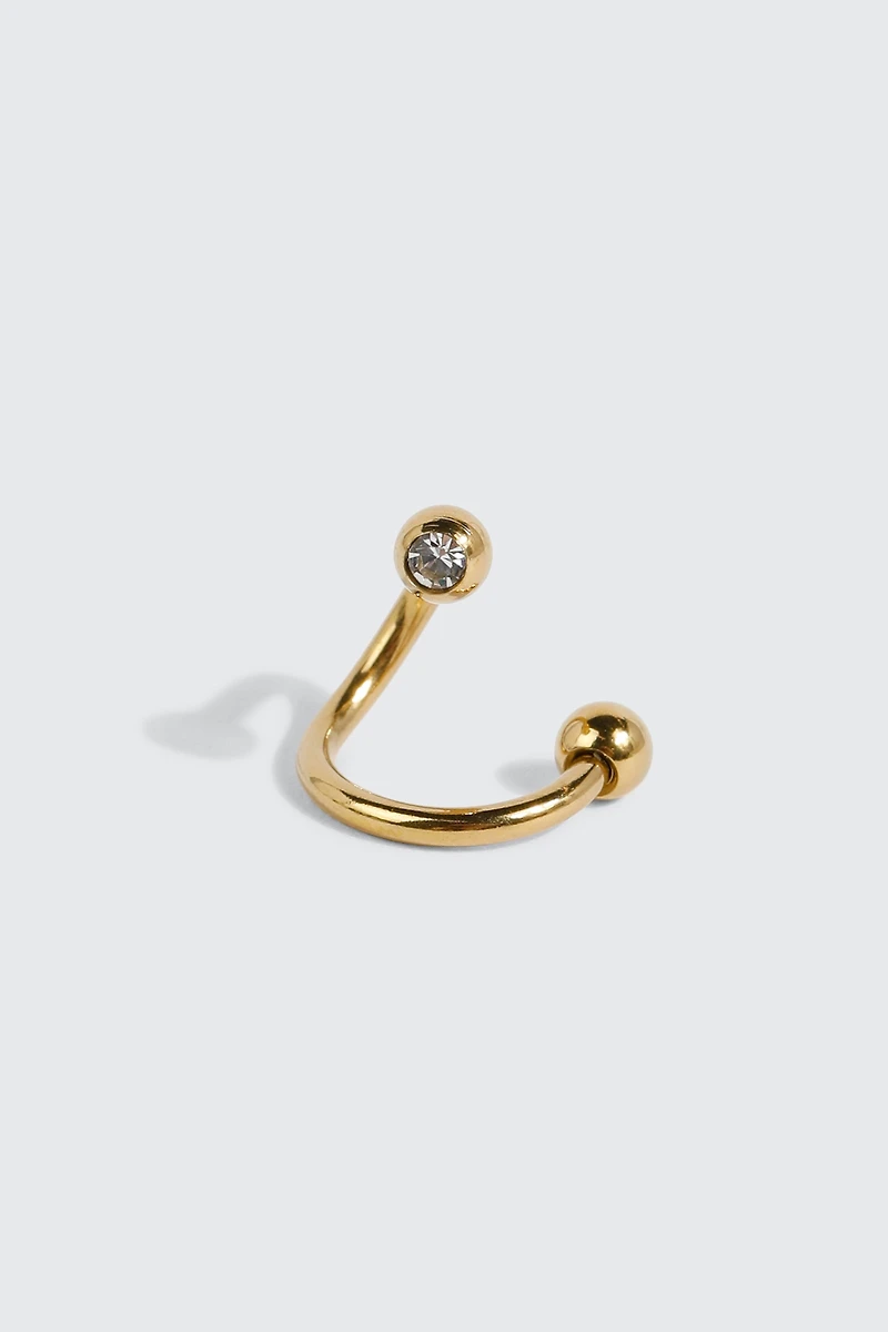 14K Gold Plated Twist Navel Piercing