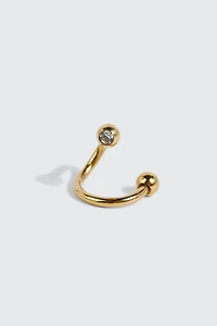 14K Gold Plated Twist Navel Piercing
