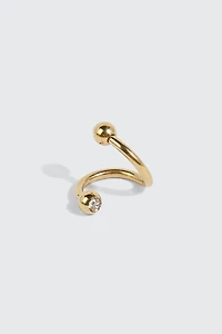 14K Gold Plated Twist Navel Piercing