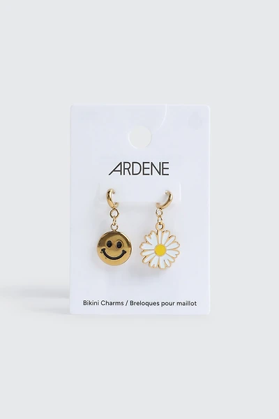 2-Pack Smiley & Daisy Bikini Charms