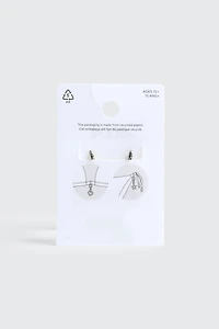 2-Pack Pearl & Hibiscus Bikini Charms