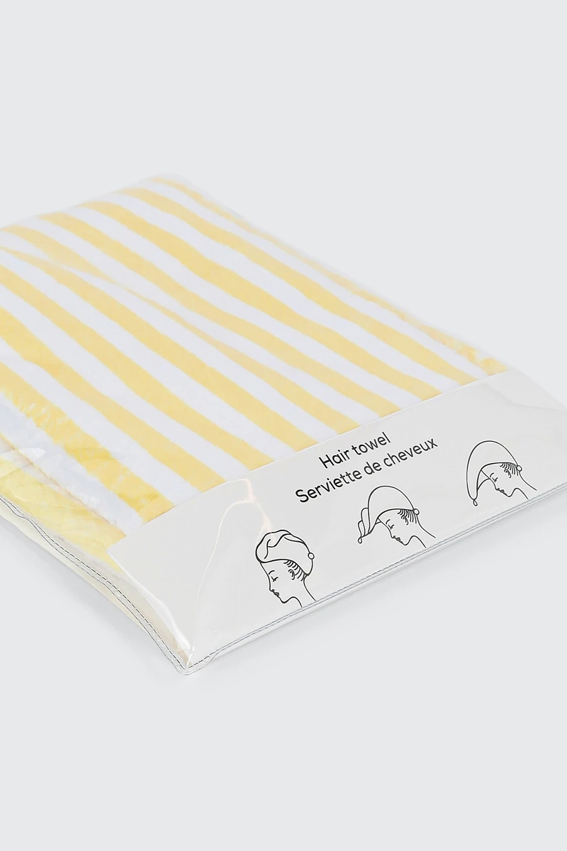 Striped Hair Towel