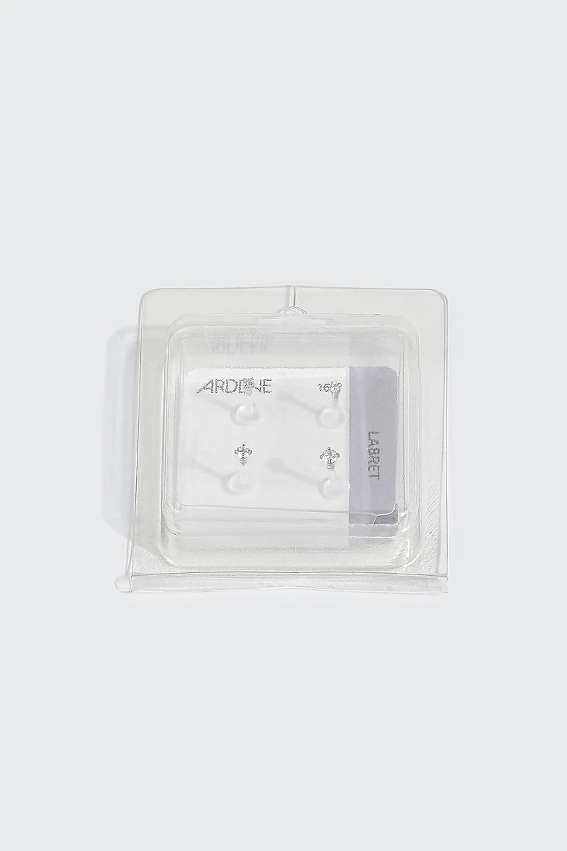 Lot de 4 perçages style labret