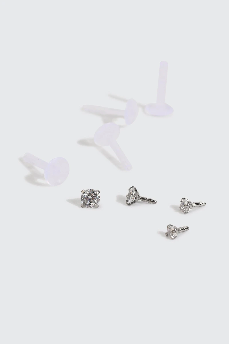 4-Pack Labret Piercings