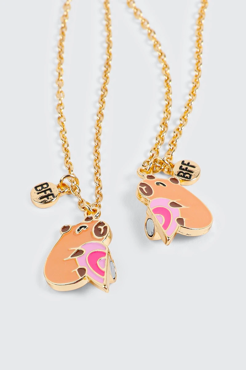 Duo de colliers capybara 
