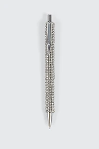 Rhinestone Trim Ballpoint Pen