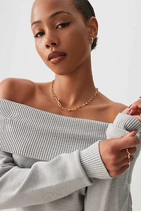 Off Shoulder Sweater