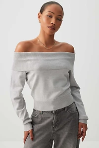 Off Shoulder Sweater